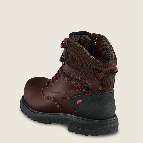 Red Wing Work Boots Brown/Black - Red Wing Womens Brnr Xp - 6-inch Waterproof Safety Toe - FDBXW-236